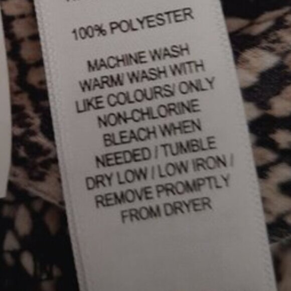 JOE FRESH / Flowy Ruffle Hem Scoop Neck Midi Dress Snake Print Sz 1X - Picture 14 of 14